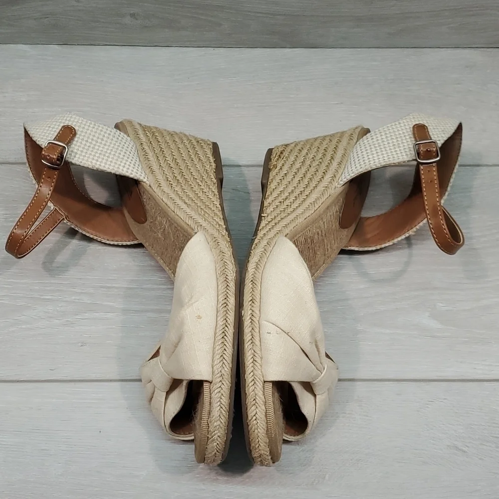 Lucky Brand Womens Kavala Espadrille Wedge Ankle Strap Sandals shoes sz 10B